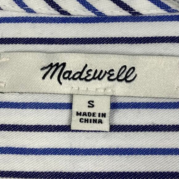 NWOT MADEWELL Top S Wrap Blouse in Albury Stripe - Picture 3 of 8